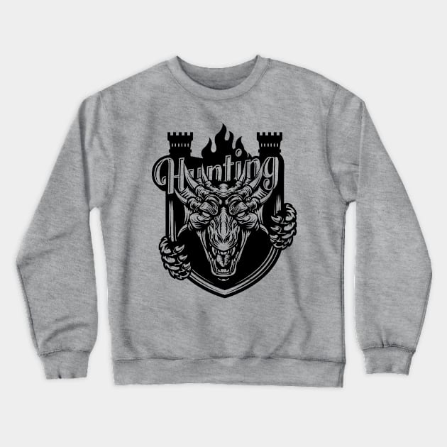 DnD Design Hunting Dragons Crewneck Sweatshirt by OfficialTeeDreams